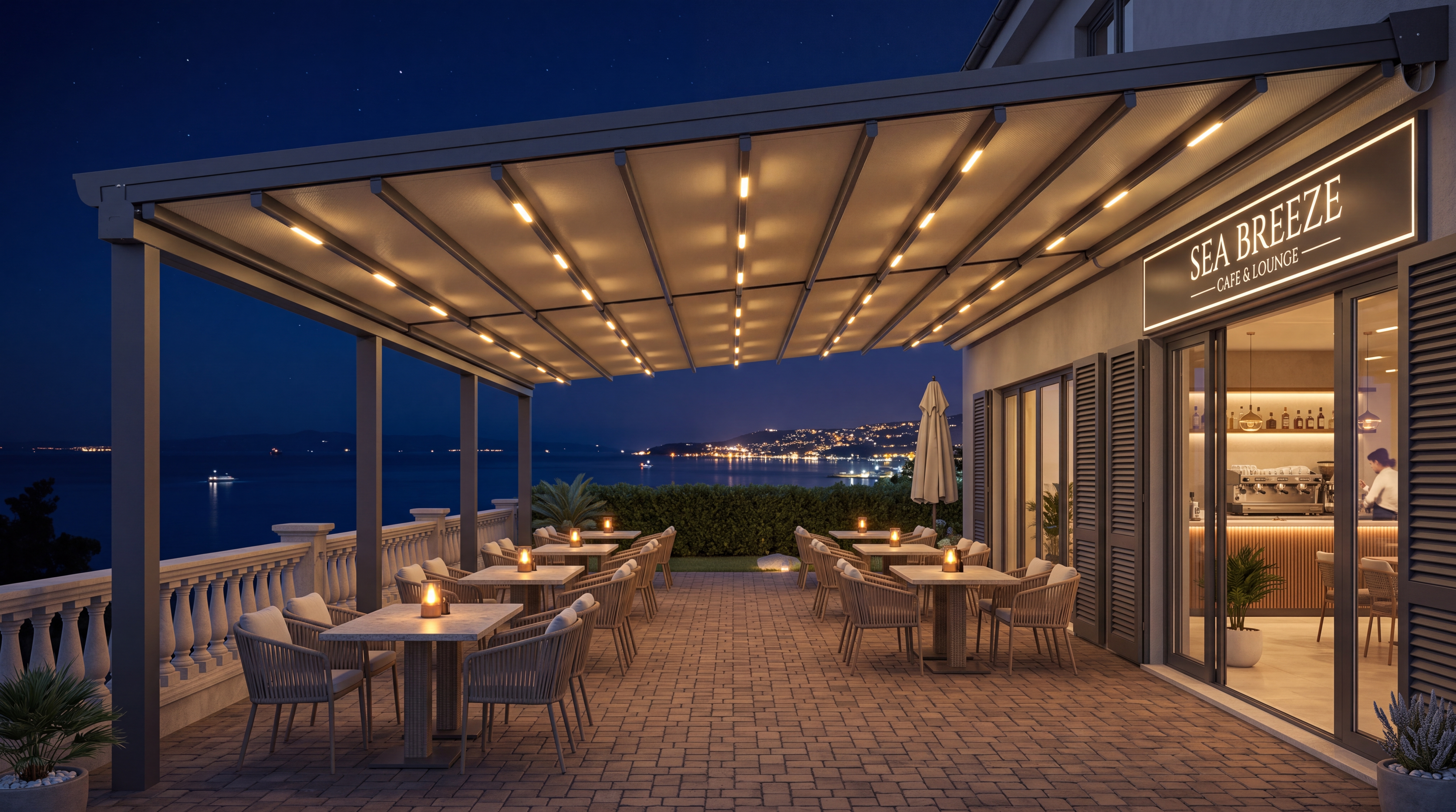 Pergola Tente Mekanizma Detayı